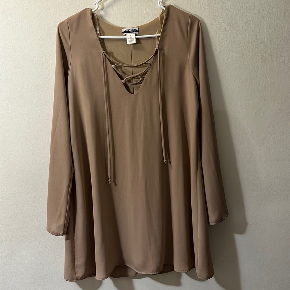 Contempo Casuals tan dress